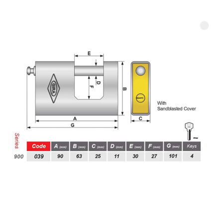قفل کتابی 039 پاترولی گیرا
