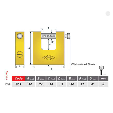قفل کتابی 009 آپارتمانی گیرا