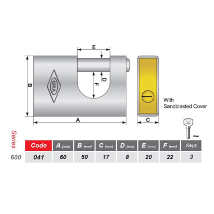 قفل کتابی 600 گیرا