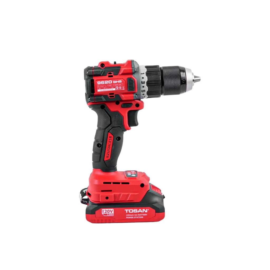 دریل شارژی براشلس 20 ولت چکشی توسن مدل 9620 دریل شارژی براشلس 20 ولت چکشی توسن مدل 9620