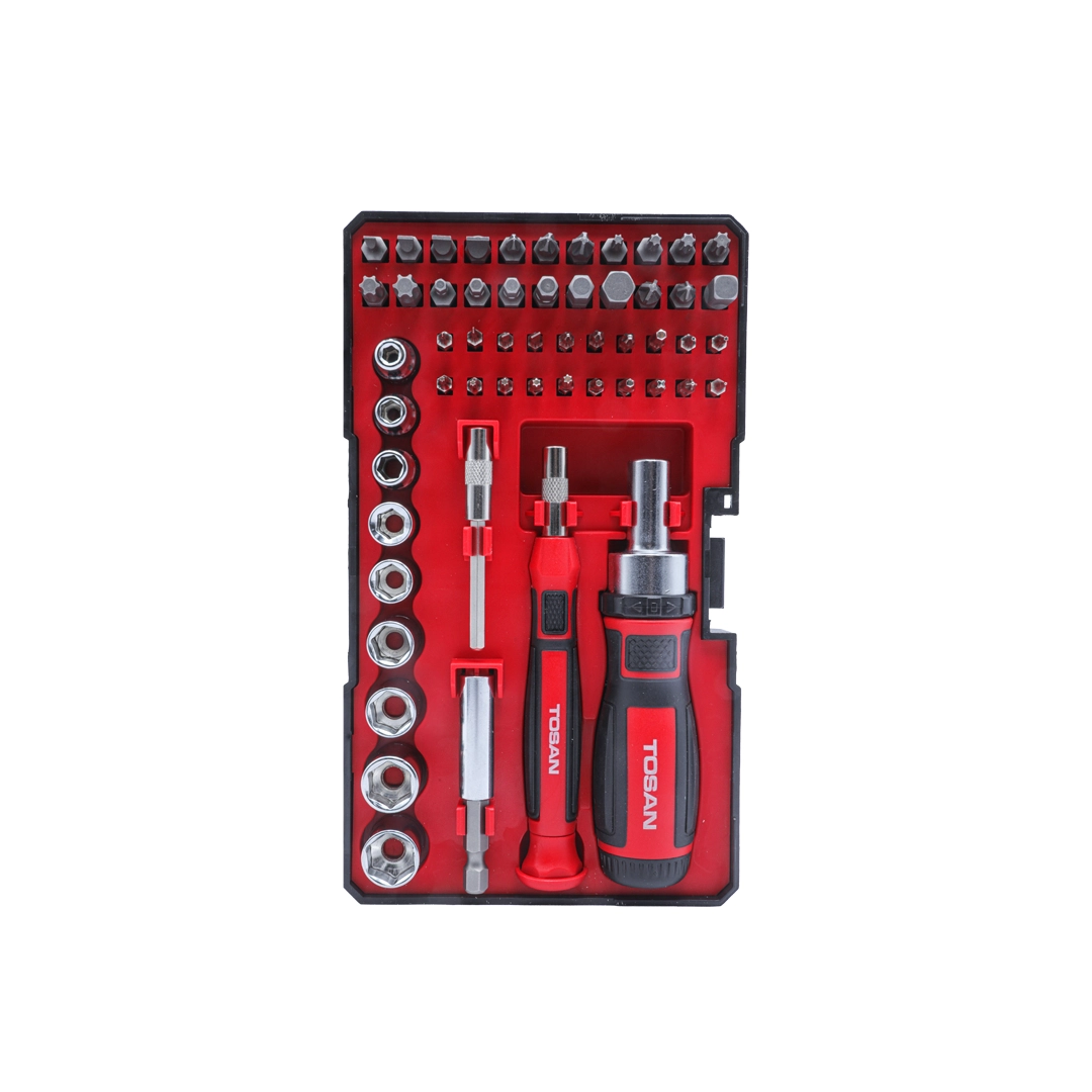 ست پیچ گوشتی و بکس 55 عددی توسن مدل 4820 ست پیچ گوشتی و بکس 55 عددی توسن مدل 4820