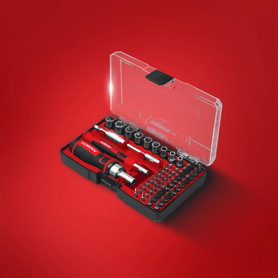 ست پیچ گوشتی و بکس 55 عددی توسن مدل 4820 ست پیچ گوشتی و بکس 55 عددی توسن مدل 4820