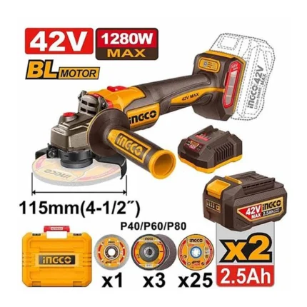 مینی فرز شارژی 42 ولت اینکو مدل CAGLI4128112